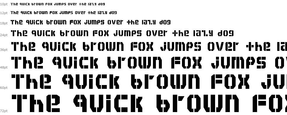 Habesha Stencil font Waterfall