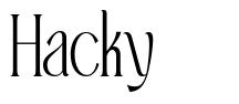 Hacky font