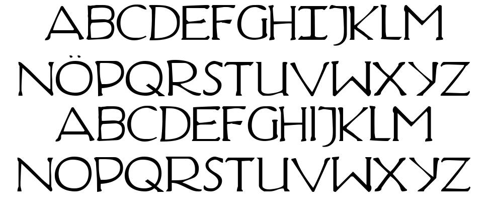 Hadriatic font specimens
