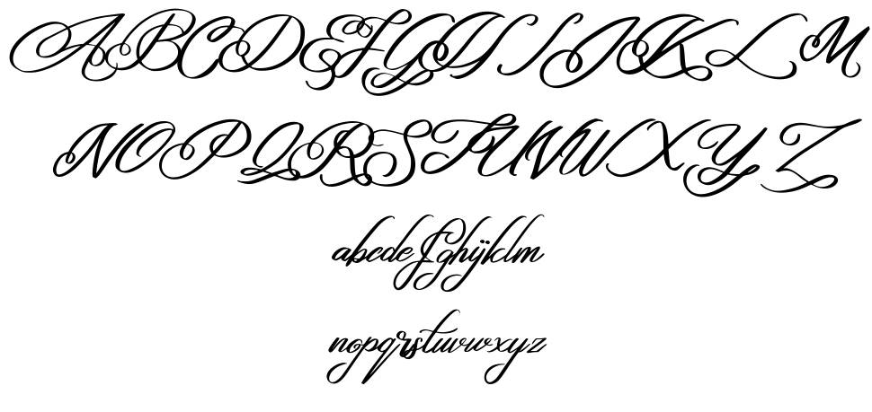 Hafala font specimens