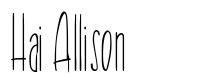Hai Allison czcionka