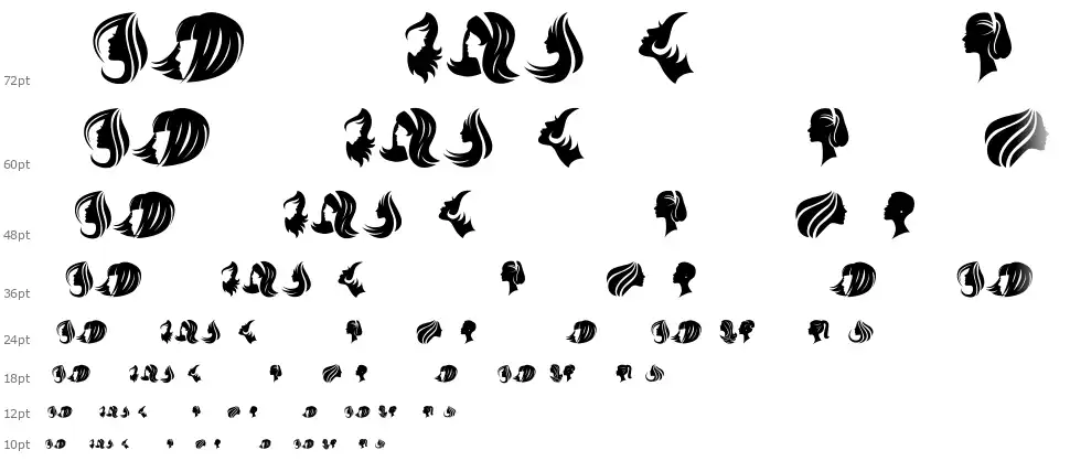 Haircutfont waterfall