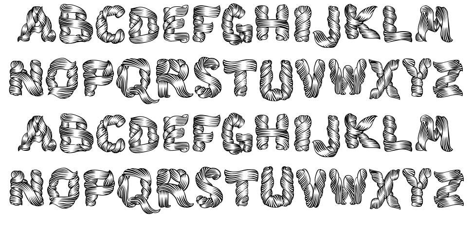 Hairline font specimens