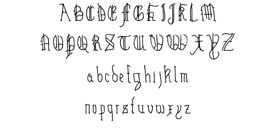 Hairline Quadrata font Örnekler