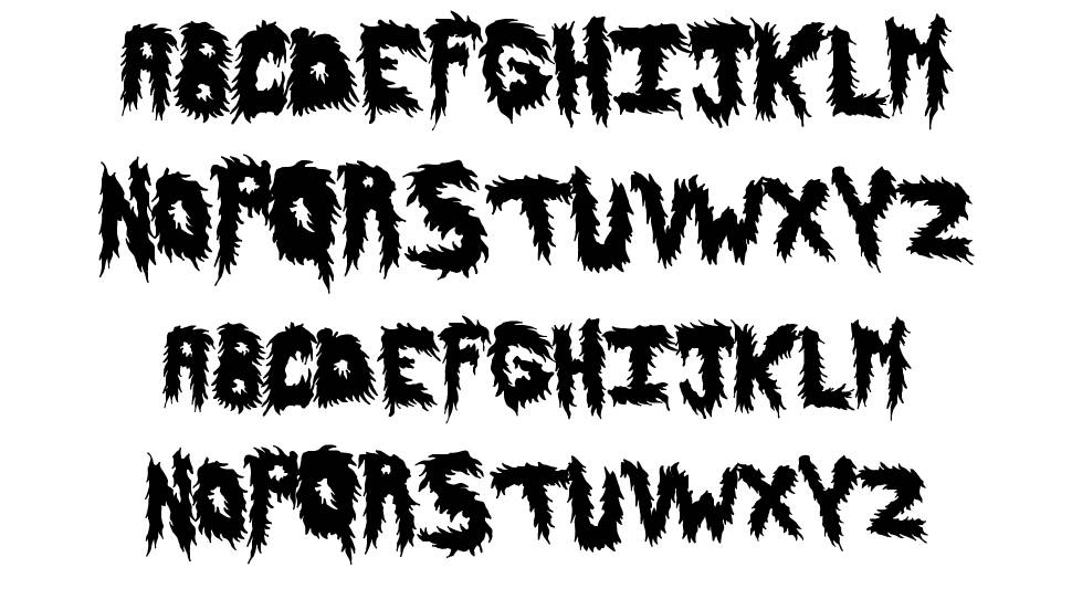 HairyFun font specimens