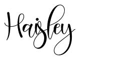Haisley font