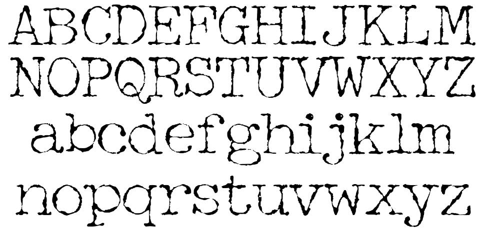 Halbstarke Pica font specimens
