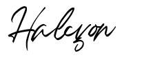 Halcyon font