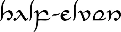 Half-Elven schriftart