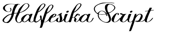 Halfesika Script шрифт
