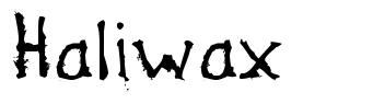 Haliwax font