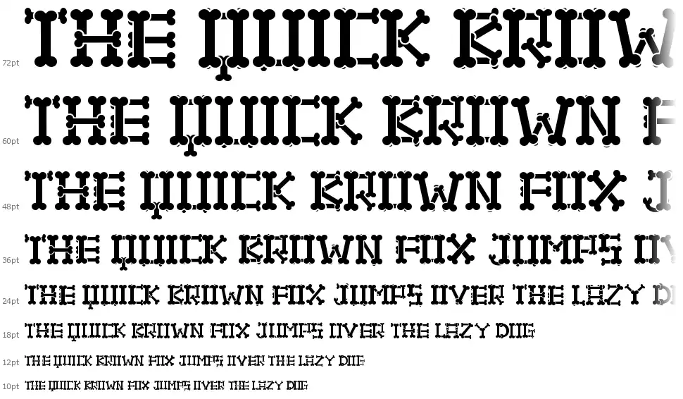 Hallo Skullfont waterfall