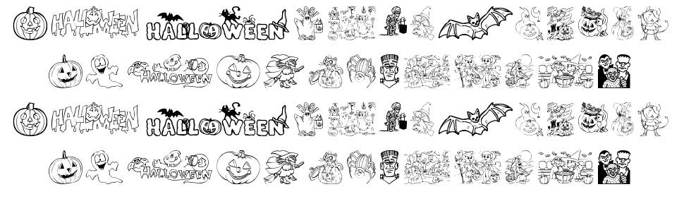 Halloween font specimens