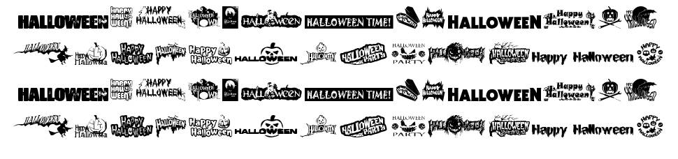 Halloween Logo schriftart vorschau