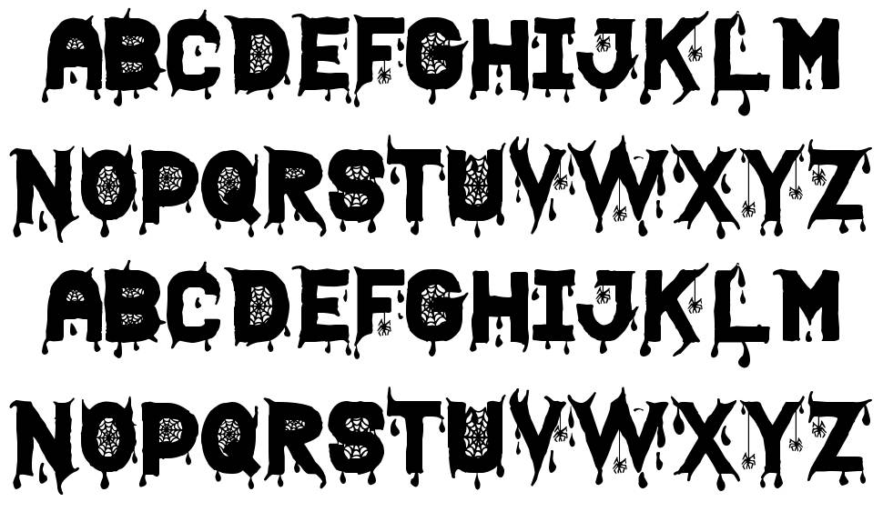 Halloween Scare St 字形 标本