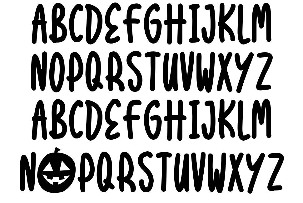 Halloween Treats 字形 标本