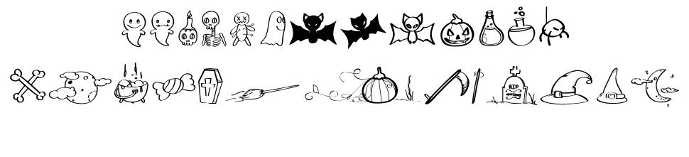 Halloween Trick písmo Exempláře