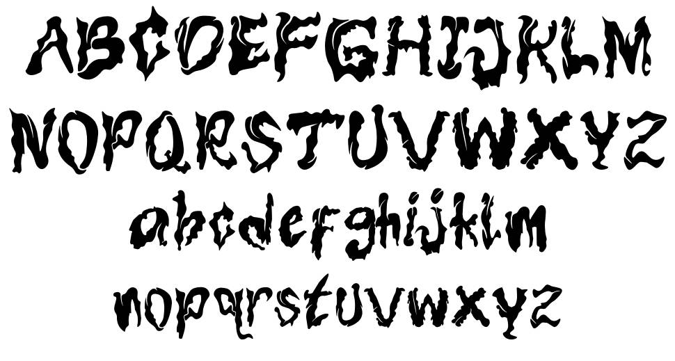 Hallowenkuy フォント 標本