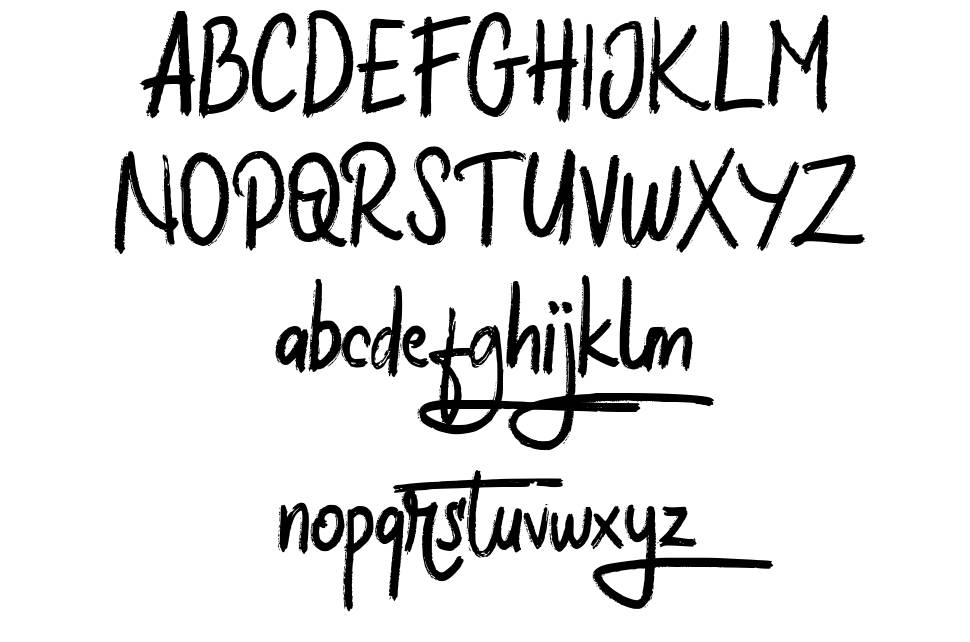 Halybed font specimens