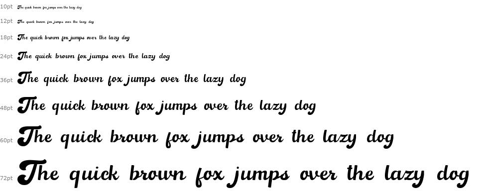Hamble font Demo carattere Cascata