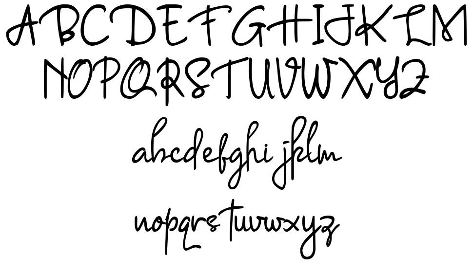 Hambrug Signature Font fonte Espécimes