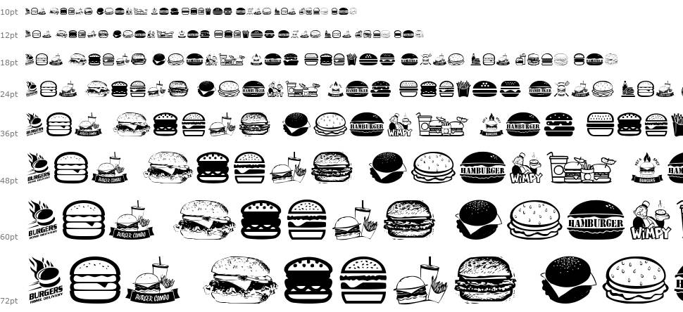 Hamburger font Şelale
