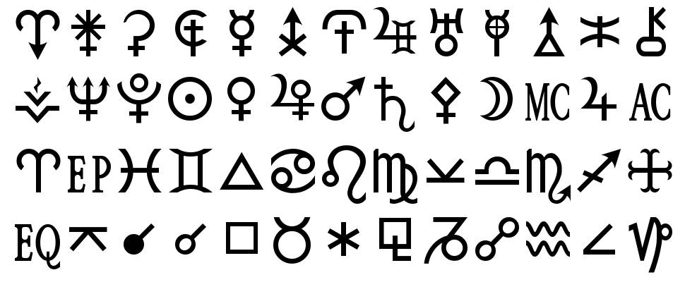 HamburgSymbols font Örnekler