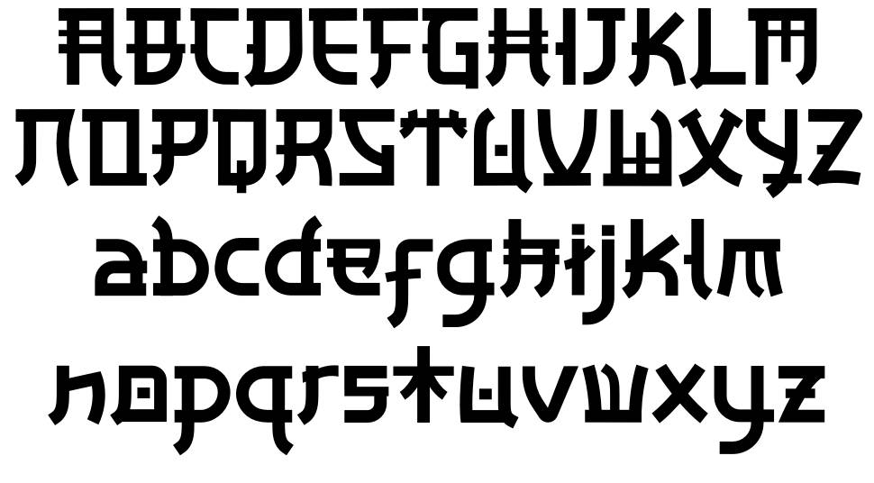 Hamiba font specimens