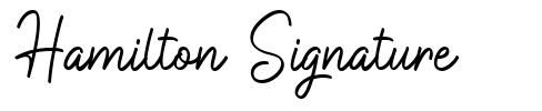 Hamilton Signature font