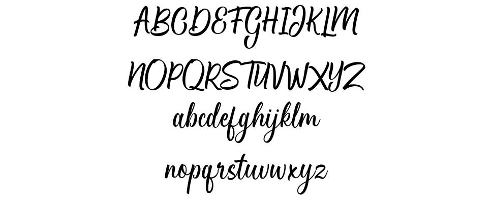 Hamsley Script font specimens