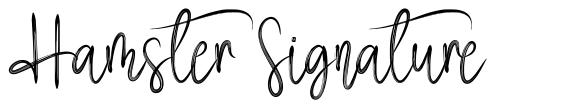 Hamster Signature font