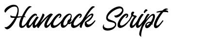 Hancock Script font