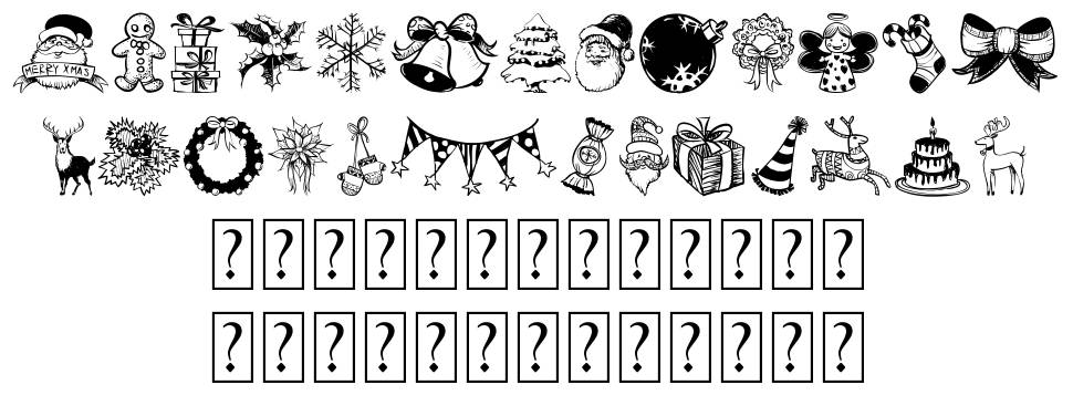 Hand Christmas Doodle font Örnekler