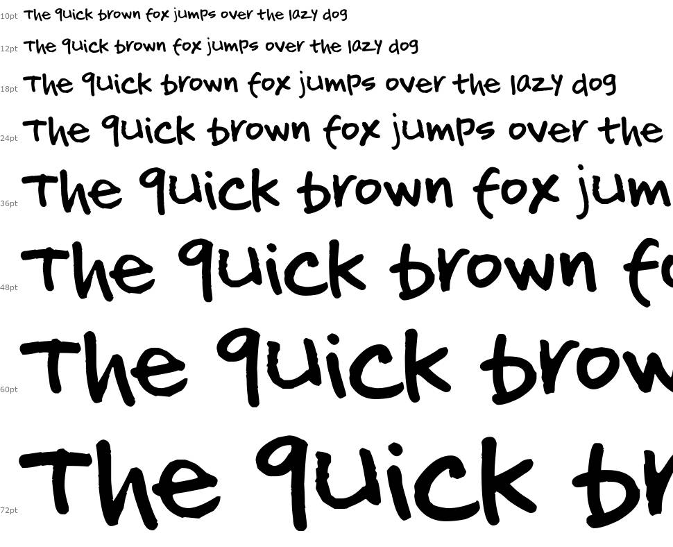 Hand of JJ font Waterfall