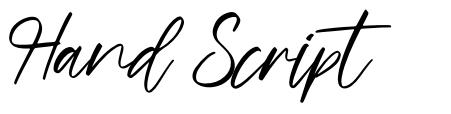 Hand Script font