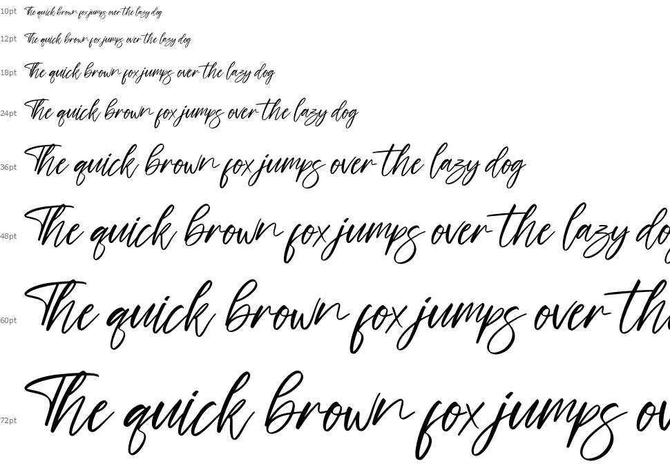 Hand Script font Waterfall
