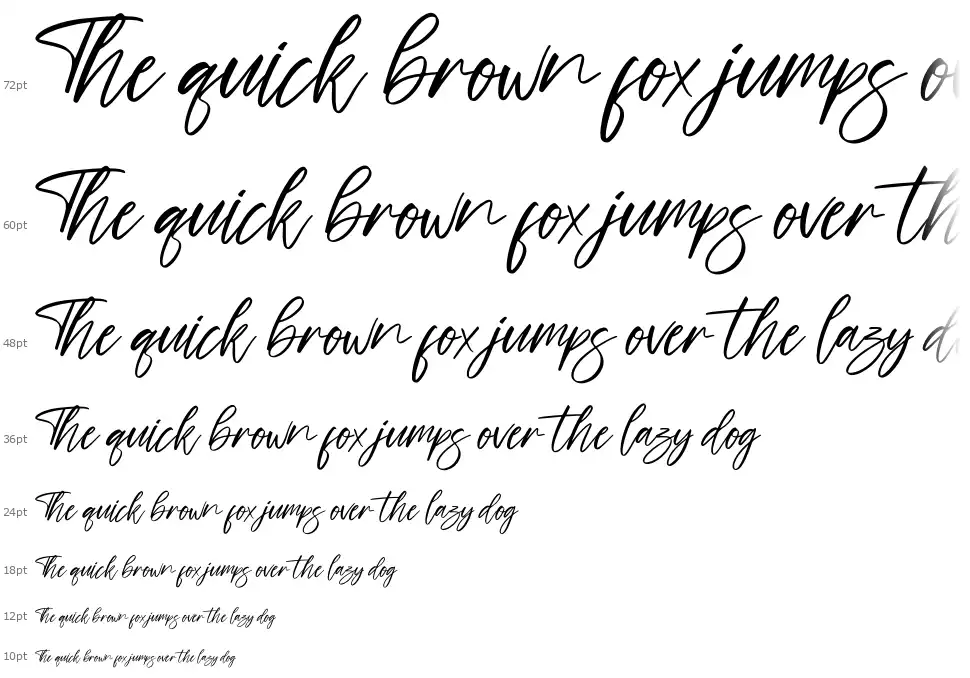 Hand Scriptfont waterfall