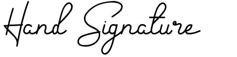Hand Signature