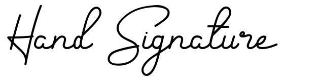 Hand Signature schriftart