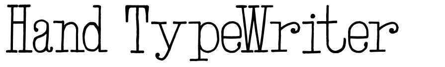 Hand TypeWriter font
