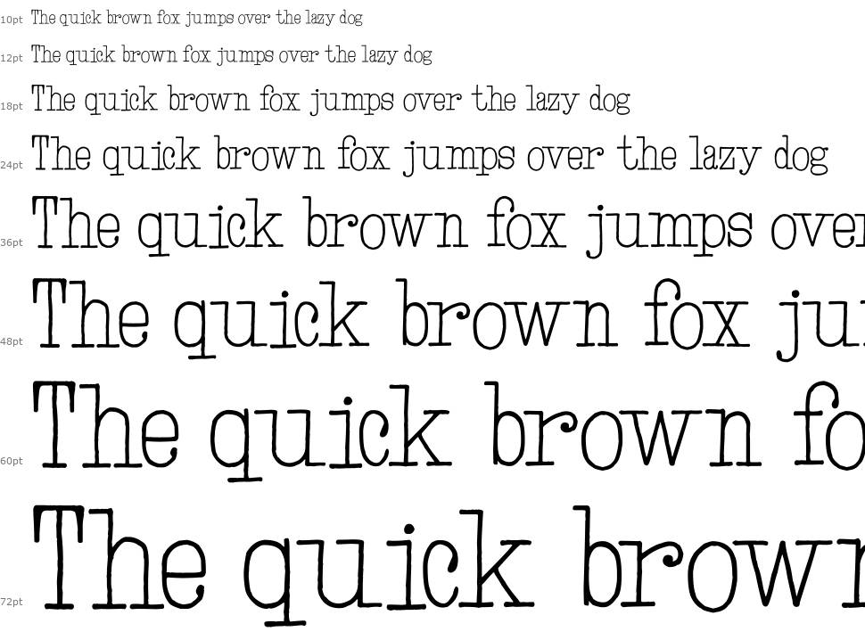 Hand TypeWriter font Waterfall