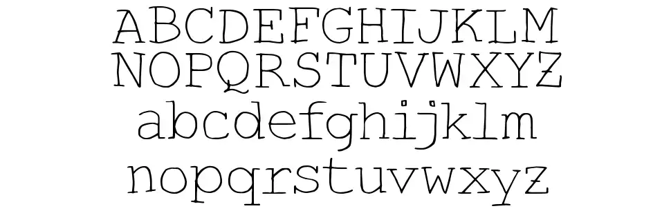 Hand Typistfont specimens