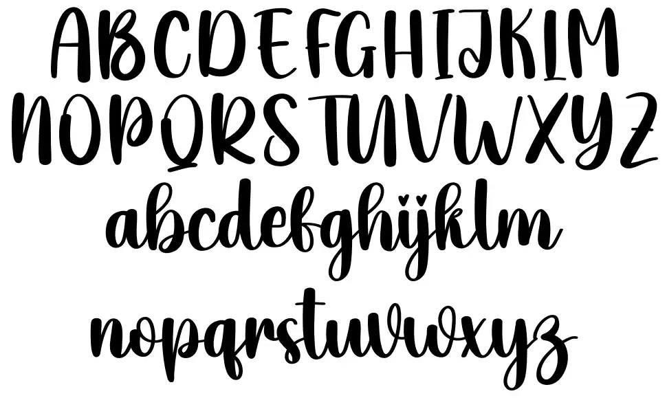 Handcraft font specimens