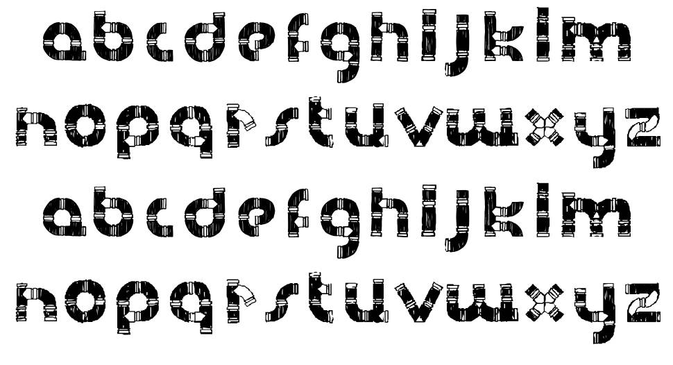 Handdrawn Pipe font specimens