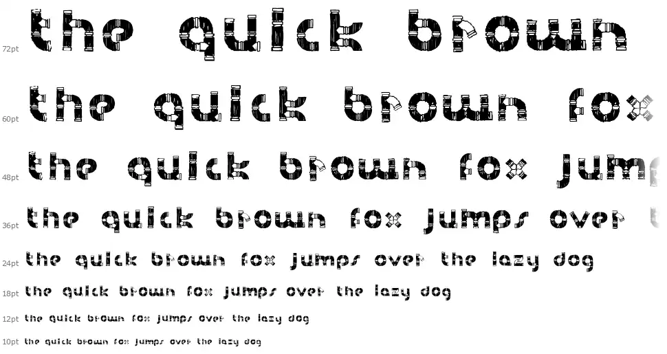 Handdrawn Pipefont waterfall