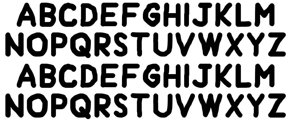 Handform font specimens
