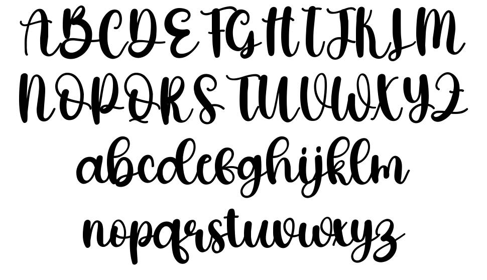 Handheld schriftart vorschau