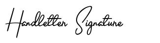 Handletter Signature font