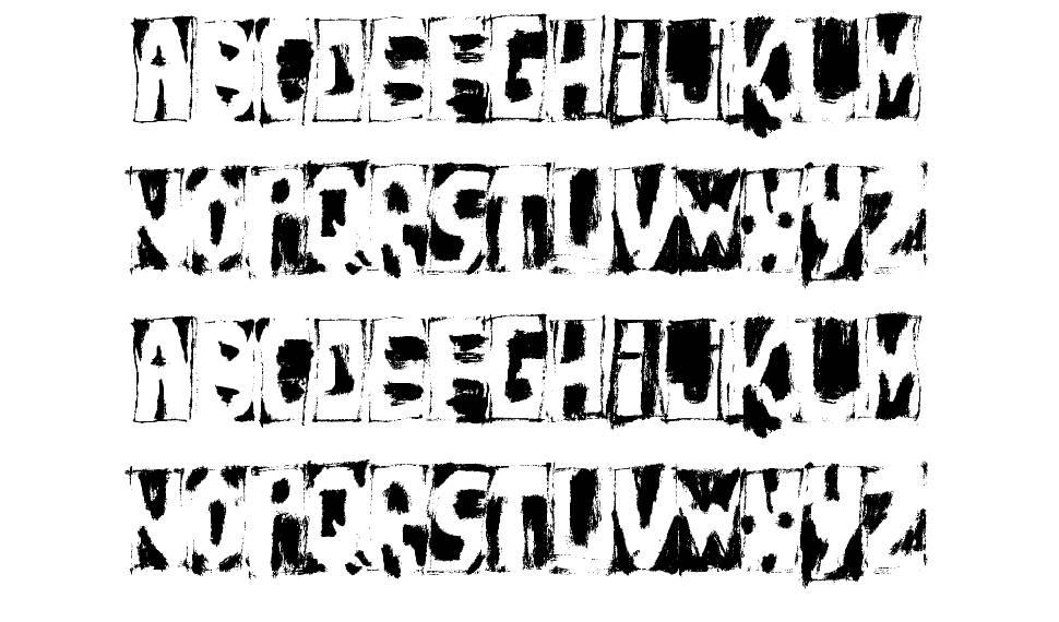 HandNegativ 字形 标本