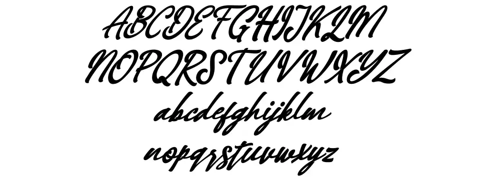 Handoverfont specimens
